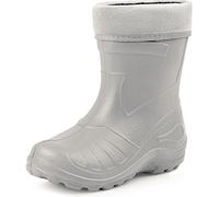 Ladeheid Children's Girl's Boy's EVA Extra Light Wellington Boots Rainy Wellies Rain Boots KL050 (Grey, 2.5 UK)