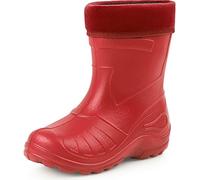 Ladeheid Children's Girl's Boy's EVA Extra Light Wellington Boots Rainy Wellies Rain Boots KL050 (Red, 8.5 UK Child)