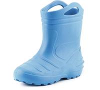 Ladeheid Children's Girl's Boy's EVA Extra Light Wellington Boots Rainy Wellies Rain Boots KL051 (Light Blue, 1 UK)