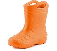 Ladeheid Children's Girl's Boy's EVA Extra Light Wellington Boots Rainy Wellies Rain Boots KL051 (Orange, 1 UK)