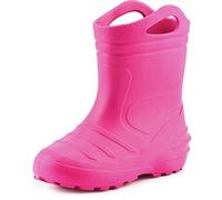 Ladeheid Children's Girl's Boy's EVA Extra Light Wellington Boots Rainy Wellies Rain Boots KL051 (Pink, 8.5 UK Child)