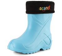 Ladeheid Children's Girl's Boy's EVA Extra Light Wellington Boots Rainy Wellies Rain Boots LA-763 (Turquoise306c/Black, 8 UK Child)