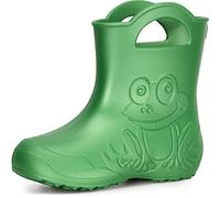 Ladeheid Children's Girl's Boy's EVA Wellington Boots Rain Shoes LA-CA-01 (Emerald Green, 8.5/9 UK)
