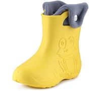 Ladeheid Children's Girl's Boy's EVA Wellington Boots Rain Shoes LA-CA-04 (Yellow, 8.5/9 UK)