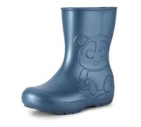 Ladeheid Children's Girl's Boy's EVA Wellington Boots Rain shoes LA-CA-10 (Metallic Blue-2, 10/11 UK)