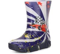 Ladeheid Children's Wellington Boots SwkBW2020 (Dark Blue Car 36, 12.5/13 UK Child)