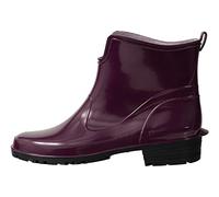 Ladeheid Girl's Ankle Rubber Wellington Boots LA-930 (Claret/Black, 3.5 UK)