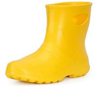 Ladeheid Girl's EVA Lightweight Wellington Boots Rainy Wellies Rain Boots LA-752 (Yellow (Without Insulation), 5 UK)