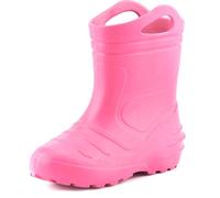 Ladeheid KL051 Children's Wellington Boots, Feather Light EVA Rain Boots for Girls and Boys, Thermal Wellington Boots, Lined, lightpink, 6 UK Child