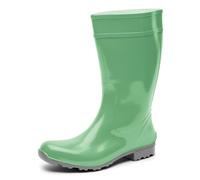 Ladeheid LA-967 Women's Wellington Boots 100% Waterproof Rain Boots, Mint Green Grey, 9 UK