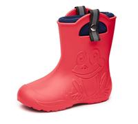 Ladeheid LA-CA-Frog245 Children's Lightweight Wellington Boots Thermal Lining Girls Boys Non-Slip Rain Boots Kids Rain Shoes, Coral, 11/12 UK Child