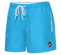 Ladeheid LA40-199 Men's Comfortable Swimming Shorts with Side Pockets and Laces, Swimming Shorts Men with Mesh Lining, Perfect for Summer, Beach and Swimming Pool, lightblue, M