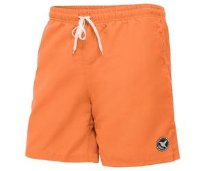 Ladeheid Men's Swimming Trunks, Comfortable Long Swimming Shorts with Wide Elastic Waistband, Drawstring and Pockets, Swimming Trunks Board Shorts - LA40-129, Orange, L