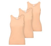 Ladeheid Women's cotton undershirt, breathable, soft, comfortable tank top, women's vests, tops for women, set of 3, LA40-262, beige, L
