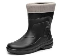 Ladeheid Women's EVA Thermo Extra Light Wellington Boots Rainy Wellies Rain Boots LA-800-2017 (Black/Grey, 8 UK)