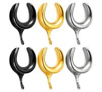 LADEMAYH 3 Pairs DIY Ear Dangle Gauges with Free Jump Rings, 316L Surgical Stainless Steel Saddle Plugs Tunnels, Men Women Ear Stretching Jewelry, 2g-1 3/16" (6mm-30mm), 1/2"(12mm), Stainless Steel