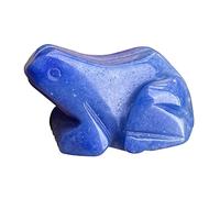 Ladeukoi Carving Blue Aventurine statue, Healing Crystal Animal Pocket Figurine Decoration 1.5"