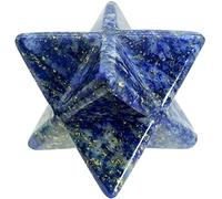Ladeukoi Lapis Lazuli Merkaba Star for Healing Reiki Spiritual Divine Therapy Energy, Pocket Stone Eight-Pointed Stars 1"(25mm)