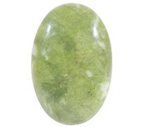 Ladeukoi Oval Green Jade Palm Stone, Polished Worry Pocket Massage Stones Healing Crystal for Therapy Geometry Chakra Balancing