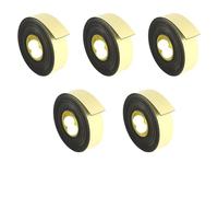 LADFRTYU Insulating Tape Black Super-adhesive Thickened Single-sided EVA Foam Tape, Shockproof, Cushioning, Sound Insulation, Sealant, Sponge Glue(5Pcs,5M_2MM_10MM)