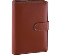 LADFRTYU Loose-Leaf Journal Notebook A5/A6 Budget Binder Planner Notebook Cover PU Loose-leaf Handbook 6 Holes Diary Agenda Paper(Brown,A5)