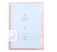 LADFRTYU Loose-Leaf Journal Notebook Binder A4/B5/A5 Loose Leaf Spiral Paper Diary Removable Simple Thickened Coil Shell Notebook(Blue,B5)