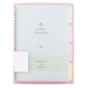LADFRTYU Loose-Leaf Journal Notebook Binder A4/B5/A5 Loose Leaf Spiral Paper Diary Removable Simple Thickened Coil Shell Notebook(Green,A4)