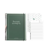 LADFRTYU Loose-Leaf Journal Notebook Loose-leaf Book Removable Simple B5 Grid Notebook Retro Literary Office Stationery(A horizontal line)