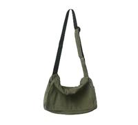 LADFRTYU Messenger Bag Crossbody Female Literary Classroom Messenger Bag Washed Canvas Casual Shoulder Work(Green)