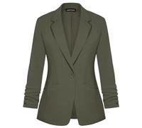 LADI TREND Blazer Jackets for Women UK Long Sleeve Suit Jacket One Button Closure Comfortable Stylish (Army Green L)