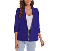 LADI TREND Elegant Royal Blue Blazers Suits Ladies Jackets with Pockets and Button Work Office Top Outerwear Womens Summer Blazers (Royal Blue XXL)