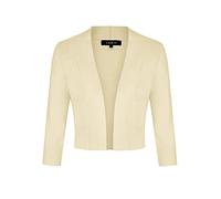 LADI TREND Ladies Cardigan Knitted Short Vintage Cardigans for Dresses Open Front (Beige L)