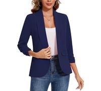 LADI TREND Womens Casual Long Sleeve Open Front BlazerSuit Office Work Jacket (Navy S)