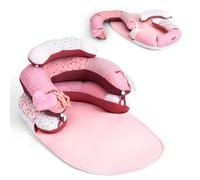 LADIDA 4-in-1 Baby Tummy Time Pillow & Seated Support Playmat,Easy to Clean,Cute Strawberry Design for 0-36Months Infant (Pink)