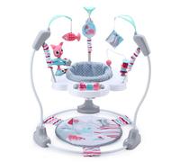 Ladida Baby Activity Centre Jumperoo With 360 Rotating Seat Musical Toys Adjustable Height Nordic Forest Pink