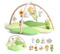 Ladida Baby Play Mat & Activity Gym, Larger Four-Leaf Clover Shaped Tummy Time Mat Suitable For Babies 0-36 Months (Green)