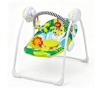 LADIDA Folding Baby Swing, Green Animal Pattern with Music 693
