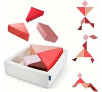 Ladida Kids Modular Play Sofa Tangram Puzzle Couch Soft Foam Toddler Seat (Glow)