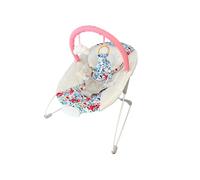LADIDA My First Baby Bouncer with Soothing Music and Vibration, Removable Toy Bar with 2 Toys Suitable for Newborns