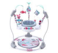 LADIDA Stationary Jumper Jumperoo Baby Activity Centre with Interactive Toys- 360 Rotating Seat, Musical Toys, and Adjustable Heights (Nordic Forest