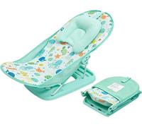 Ladida Travel Bath Bather Seat, Foldable And Adjustable, Perfect For Bathing New (285 Green Bather)