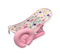 LADIDA Travel Bath Bather Seat, Foldable and Adjustable, Perfect for Bathing Newborns (284 Pink Bather)