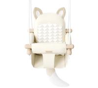 Ladida Wooden Baby Swing, Safe Soft Seat, Adjustable Height, Indoor/outdoor Use, Beige 2403