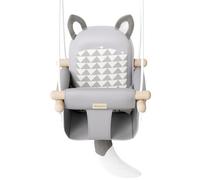 Ladida Wooden Baby Swing, Safe Soft Seat, Adjustable Height, Indoor/outdoor Use, Grey 2402