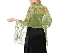 Ladiery Sequin Floral Shawls and Wraps for Evening Dresses,Women sparkly Sheer Mesh Wedding Shawls for Evening Party
