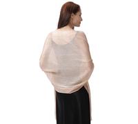 Ladiery Shawl and Wraps for Evening Dresses, Soft Sheer Crepe Shimmer Wedding Formal Shawl Wraps for Women