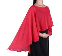 Ladiery Sheer Chiffon Capes Soft Capelets for Women, Lightweight Shawls and Wraps for Evening Party Dress Cover Up