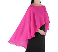 Ladiery Sheer Chiffon Capes Soft Capelets for Women, Lightweight Shawls and Wraps for Evening Party Dress Cover Up