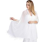 Ladiery Silky Organza Shawls and Wraps for Evening Dresses Women Sheer Shimmer Bridesmaid Formal Party Wedding Shawl