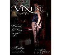 Ladies 1 Pair Couture Vixen by Couture Marilyn Ladder Back Fishnet Tights - Medium - Black